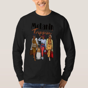 Camiseta Melanin Trippin: Chicas viajan 2022 por sitio de m