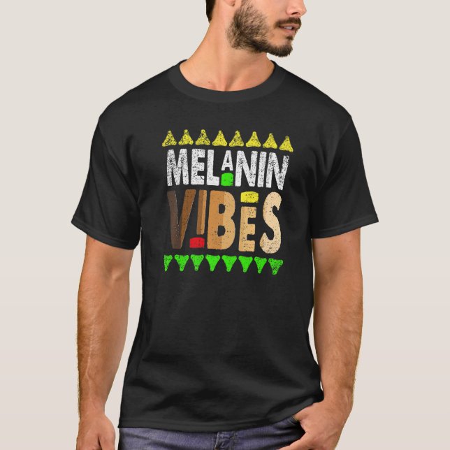 Camiseta Melanin Vibes Mes de la Historia Negra Guay BLM Af (Anverso)