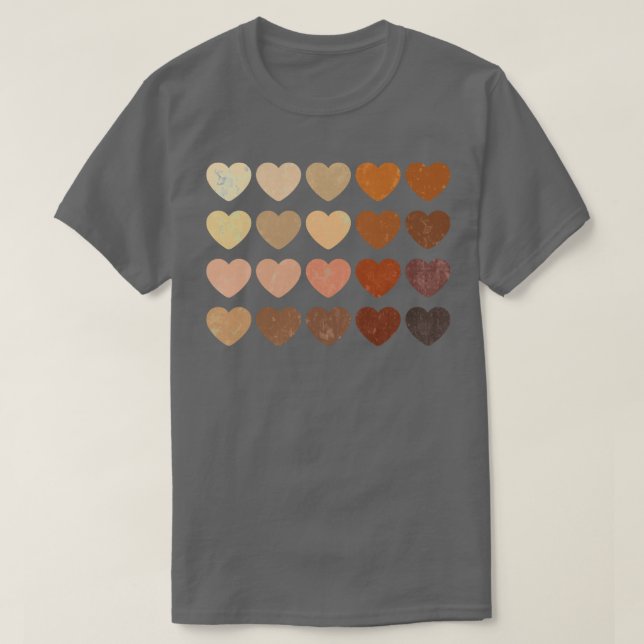 Camiseta melanina corazones africanos Regalo del Orgullo Ne (Diseño del anverso)