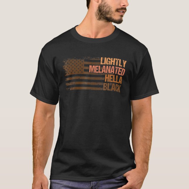 Camiseta Melanina Hella Black History Melanin Afri (Anverso)