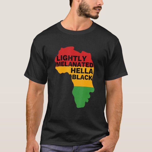 Camiseta Melanina Hella Black History Melanin Afri (Anverso)