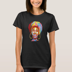 Camiseta Melanina negra afroamericana dama negra