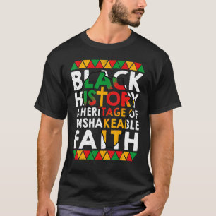 Camiseta Melanina negra afroamericana de fe inquebrantable
