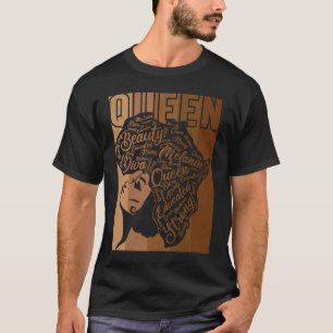 Camiseta Melanina negra reina de ropa africana afroamerican