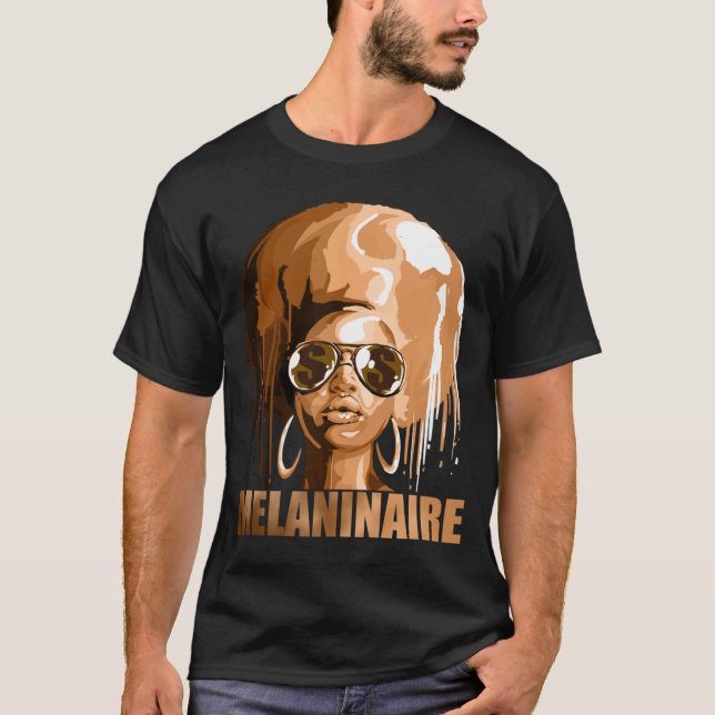 Camiseta Melaninaire Melanin Poppin Black History Gif (Anverso)