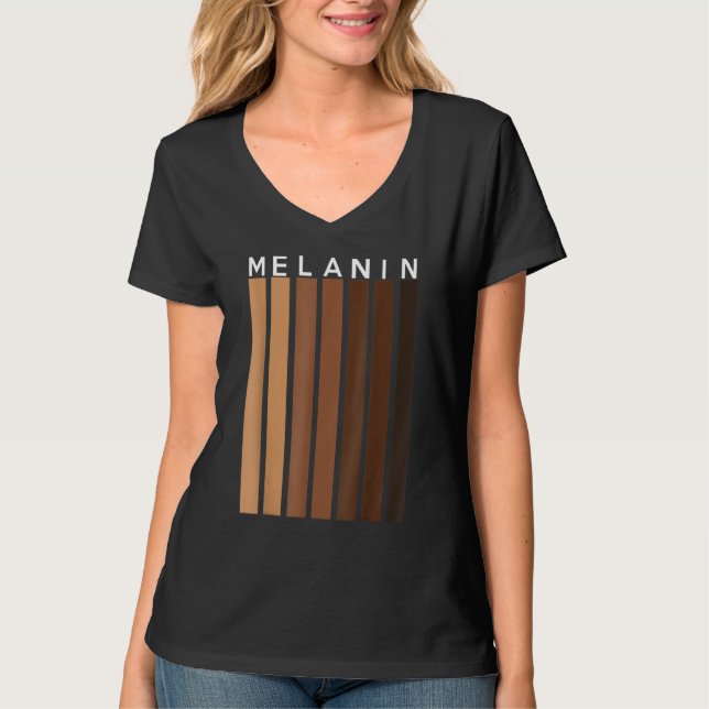 Camiseta Melaninas De Orgullo Negro Para Mujeres Afro Queen (Anverso)