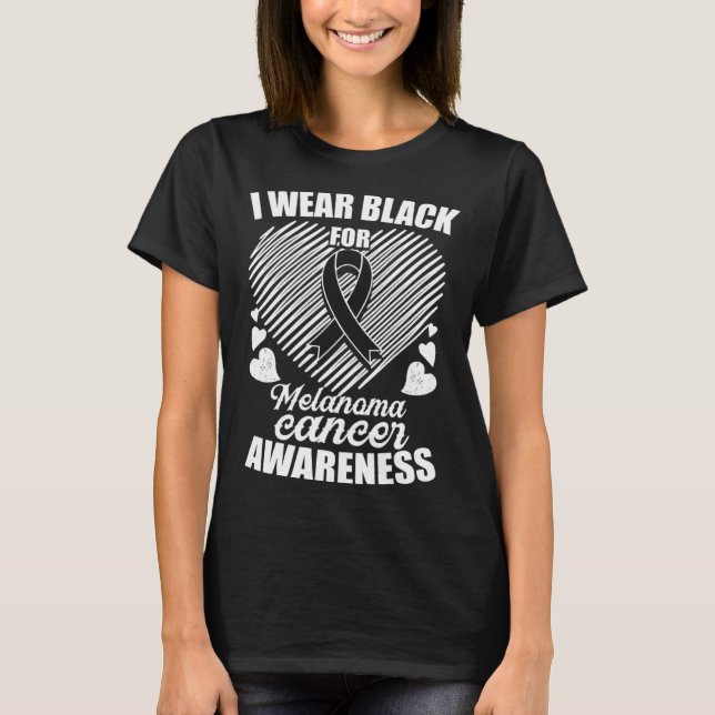 Camiseta Melanoma Awareness I Usa Cinta Negra (Anverso)