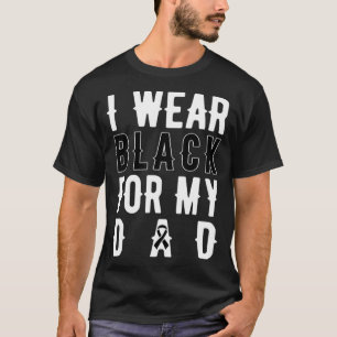Camiseta Melanoma Cáncer Papá Cinta negra Consciente del Cá