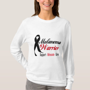Camiseta Melanoma Guerrero Grunge Ribbon