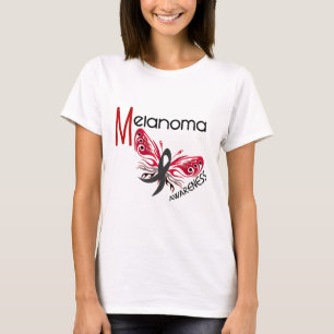 Camiseta Melanoma/MARIPOSA 3,1 del cáncer de piel