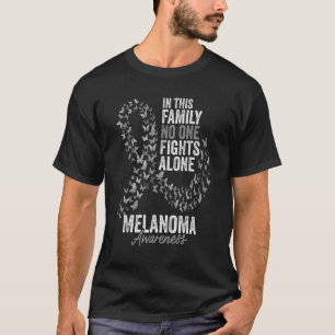Camiseta Melanoma Mes de Conciencia Mariposas Cinta negra