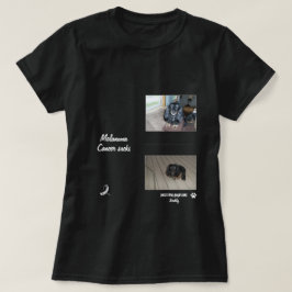Camiseta Melanoma Pet Tribute Two-Photo Layout