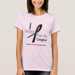 Camiseta Melanoma Que Llevo Negro Para Mi Hija