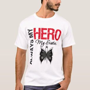 Camiseta Melanoma siempre mi héroe mi hermana