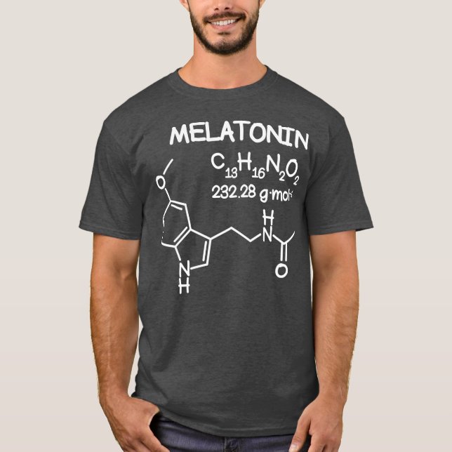 Camiseta Melatonin Molecule Structure T  Funny Sleep Men (Anverso)