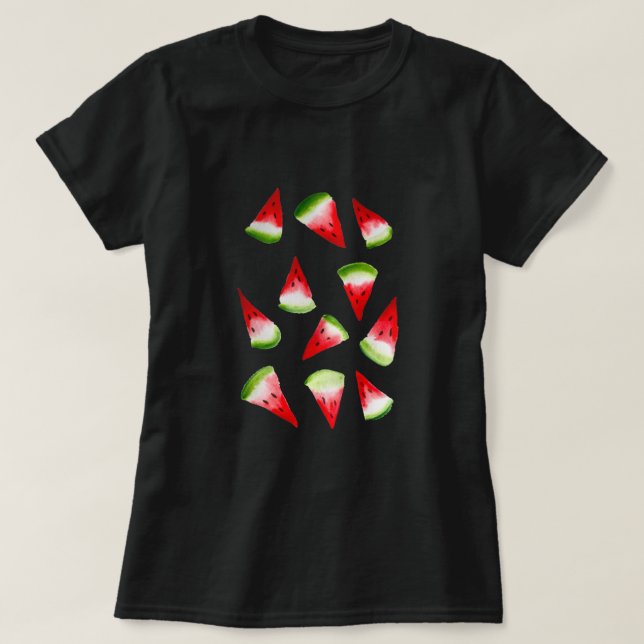 Camiseta Melaza acuática linda fruta (Diseño del anverso)