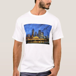Camiseta Melbourne, Australia. Las vistas nocturnas