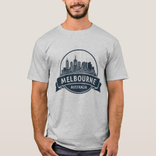 Camiseta Melbourne Australia Skyline Travel