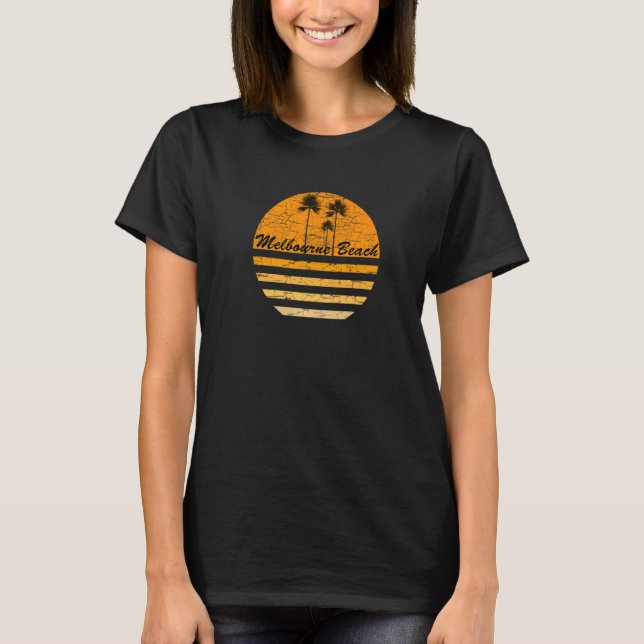 Camiseta Melbourne Beach FL 70 Throwback Surf (Anverso)