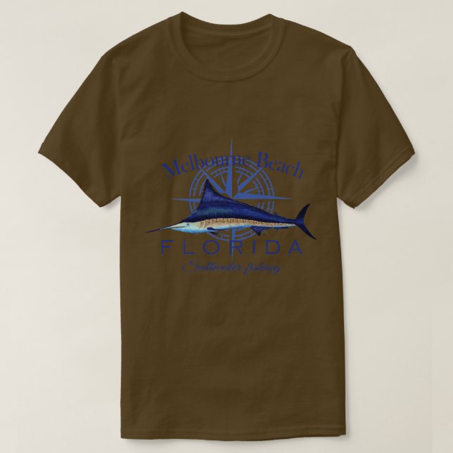 Camiseta Melbourne Beach Florida Sailfish Billfish Saltwate (Diseño del anverso)
