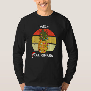 Camiseta Mele Kalikimaka Árbol de Navidad de piña hawaiana