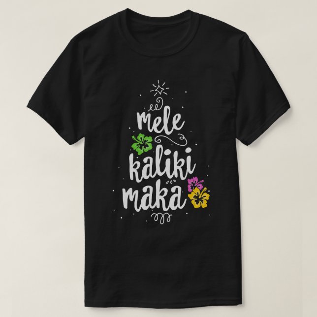 Camiseta Mele Kalikimaka Árbol de Navidad Hawaii Xm (Diseño del anverso)