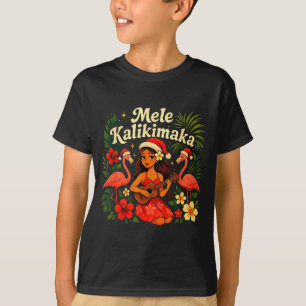 Camiseta Mele Kalikimaka Chica Hula Hawaiana Navidad Troca