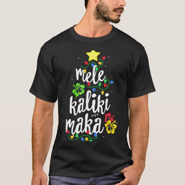 Camiseta Mele Kalikimaka Christmas Hawaiian  (Anverso)