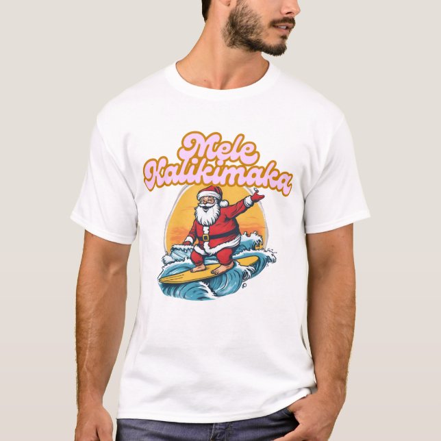 Camiseta Mele Kalikimaka - Divertidos Navidades de Santa Ha (Anverso)