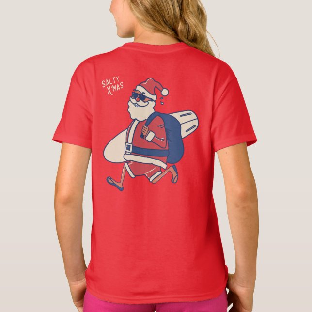 Camiseta Mele Kalikimaka - Divertidos Navidades de Santa Ha (Reverso)