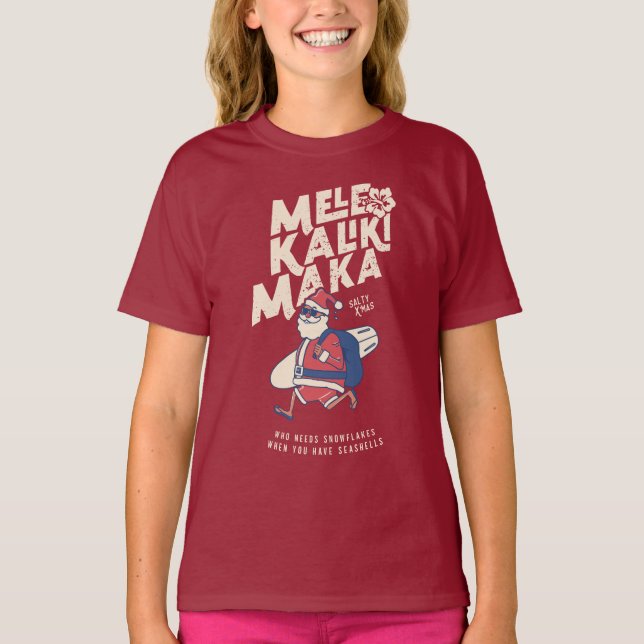 Camiseta Mele Kalikimaka - Divertidos Navidades de Santa Ha (Anverso)