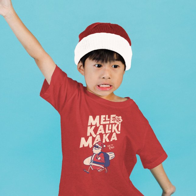 Camiseta Mele Kalikimaka - Divertidos Navidades de Santa Ha (Mele Kalikimaka - Funny Santa Hawaiian Christmas T-Shirt)