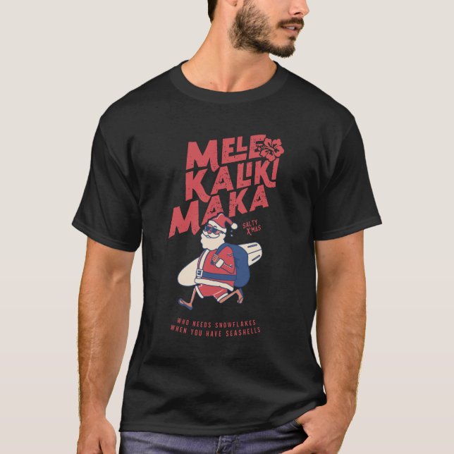 Camiseta Mele Kalikimaka - Divertidos Navidades de Santa Ha (Anverso)