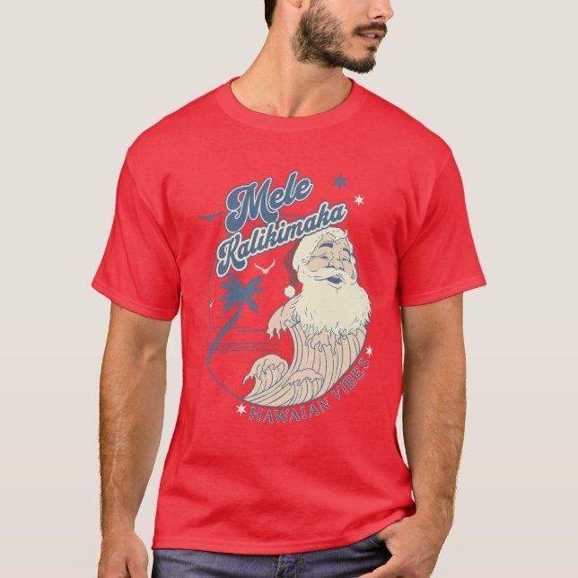 Camiseta Mele Kalikimaka Feliz Navidad al estilo hawaiano (Anverso)