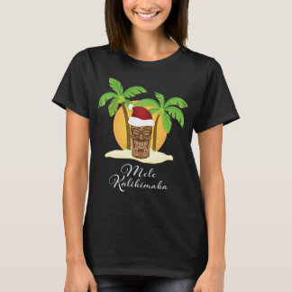 Camiseta Mele Kalikimaka Feliz Navidad en Hawaii Tiki