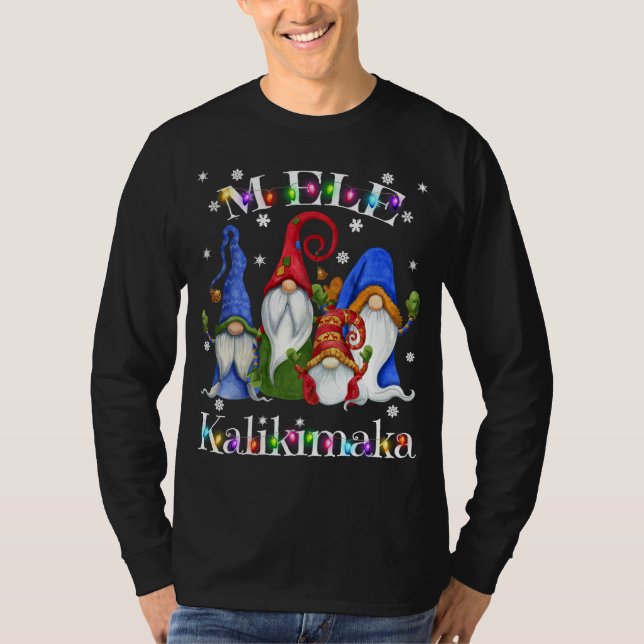Camiseta Mele Kalikimaka Feliz Navidad Hawái Gn nórdico (Anverso)