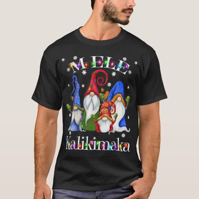Camiseta Mele Kalikimaka Feliz Navidad Hawái Gn nórdico (Anverso)