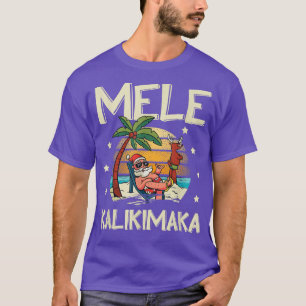 Camiseta Mele Kalikimaka Graciosa Santa Palmas Para Sommer 