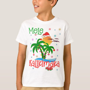 Camiseta Mele Kalikimaka Hawaii Feliz Navidad Aloha Mat