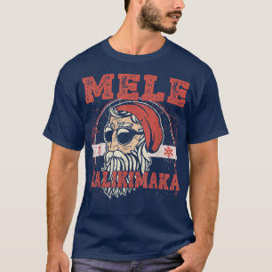 Camiseta Mele Kalikimaka Hawaii Feliz Navidad Funny San
