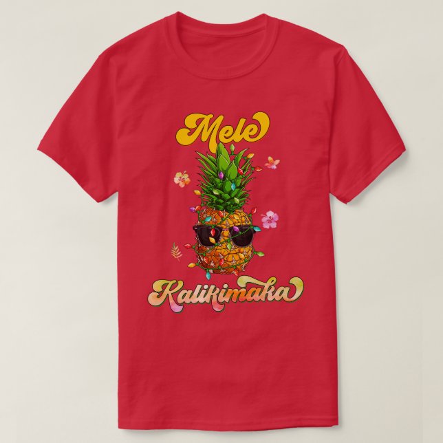Camiseta Mele Kalikimaka Hawaii Feliz Navidad Hawaii Yo (Diseño del anverso)