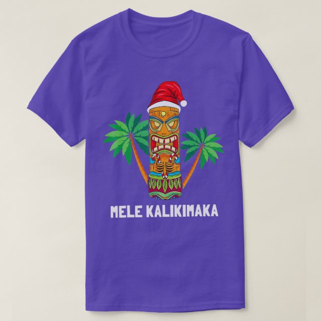 Camiseta Mele Kalikimaka Hawaii Santa Hat Hawaii Chris (Diseño del anverso)