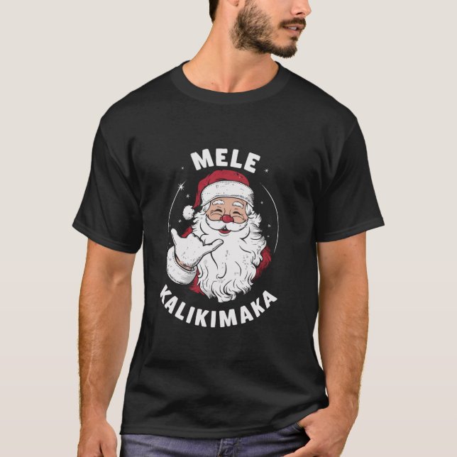 Camiseta Mele Kalikimaka Hawaii Santa Hawaii Merry Christ (Anverso)
