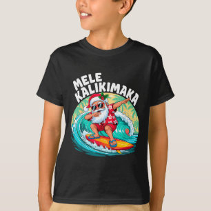 Camiseta Mele Kalikimaka Navidad Hawaiana Santa Surf B