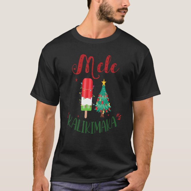 Camiseta Mele Kalikimaka Navidades De Hawaii En Julio En El (Anverso)