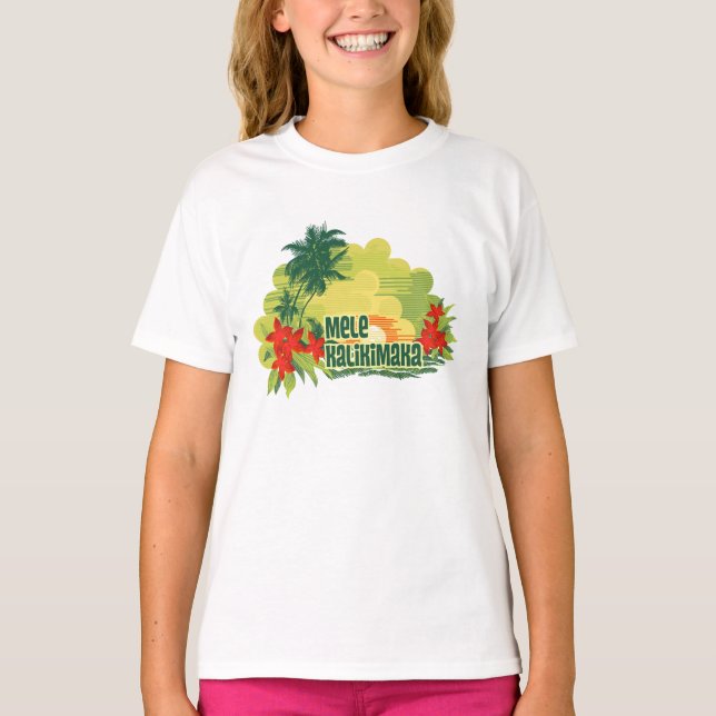 Camiseta Mele Kalikimaka Navidades de la Isla Tropical de H (Anverso)