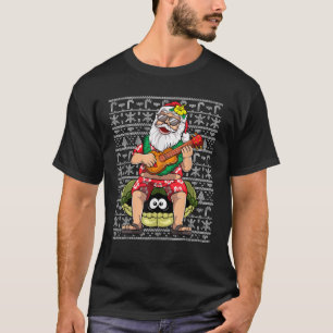 Camiseta Mele Kalikimaka Navidades hawaianos Santa Claus Ha