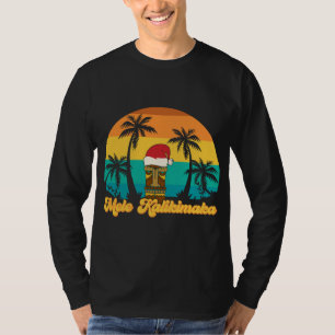 Camiseta Mele Kalikimaka Navidades hawaianos Tiki Santa Hat