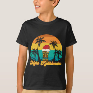 Camiseta Mele Kalikimaka Navidades hawaianos Tiki Santa Hat