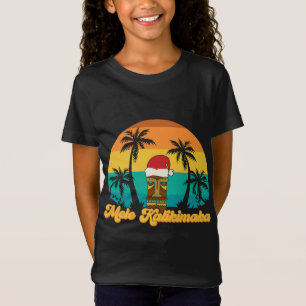 Camiseta Mele Kalikimaka Navidades hawaianos Tiki Santa Hat
